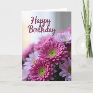 Gestreifte Happy-Flower-Karte Karte
