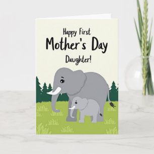 Gestreifte Happy Mothers Day Karte