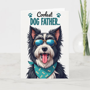 Gestreifte Happy Pup Portrait Karte