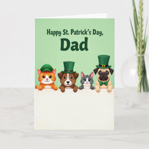 Gestreifte Haustiere Glückliche St. Patricks Karte