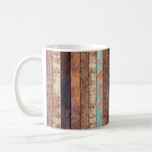 Gestreifte Hintergrundstruktur aus vertikalem Holz Kaffeetasse