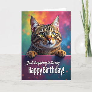 Gestreifte Katzen-Grußkarte Karte