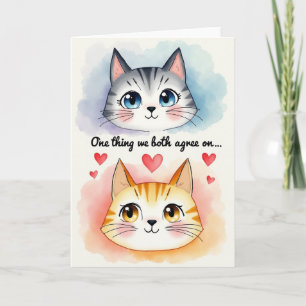 Gestreifte Katzen stimmen Karte zu
