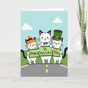 Gestreifte Katzen Weihnachtskarte Karte
