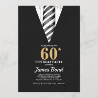 Gestreifte Krawatten-Einladung