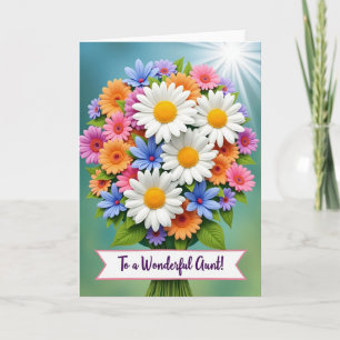 Gestreifte Lebendige Blüten Grußkarte Karte