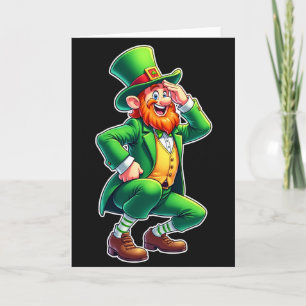 Gestreifte Leprechaun-Spaßkarte Karte