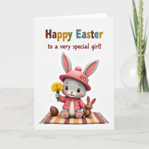 Gestreifte Matte Frohe Ostern Karte
