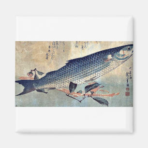 Gestreifte Meeräsche Bora durch Ando, Hiroshige Magnet