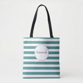Gestreifte NamensTasche Tasche