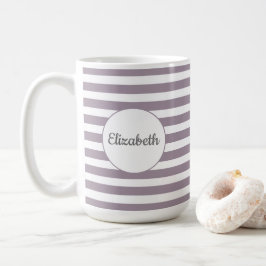 Gestreifte NamensTasse Kaffeetasse