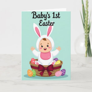 Gestreifte Ostereier Baby-Osterkarte Karte