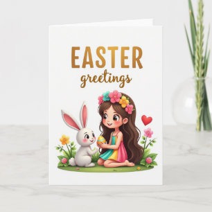 Gestreifte Ostereier Frühling Karte