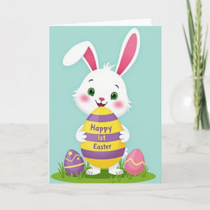 Gestreifte Osterhasenkarte Karte