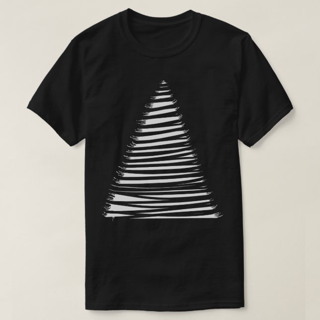 gestreifte Pyramide T-Shirt (Design vorne)