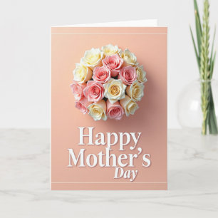 Gestreifte Rose Elegante Mutter Karte