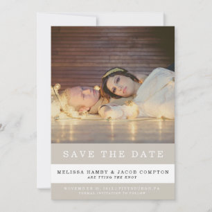 Gestreifte Save-the-Date-Ankündigung Save The Date