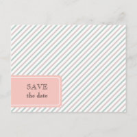gestreifte Save the Date Postkarte