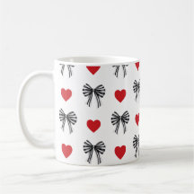 Gestreifte Schleife und Herz