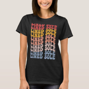 Gestreifte Seezunge Groovy Retro Fisch T-Shirt