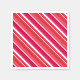 Gestreifte Süßwaren - rot, rosa und weiß Serviette