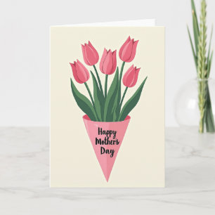 Gestreifte Tulpenstrauß-Karte Karte