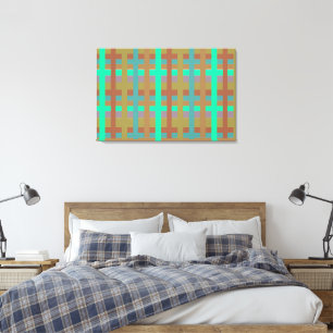 Gestreifte Wandkunst. Leinwanddruck