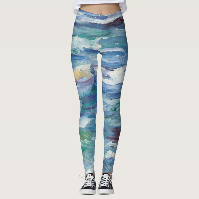 Gestreifte Waves Leggings (Vorderseite)