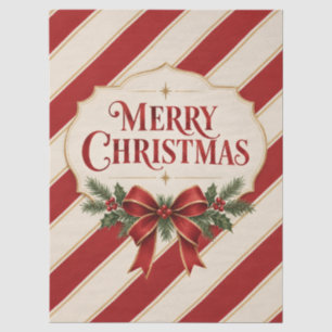 Gestreifte Weihnachten, Frohe Weihnachtsgrüße Stil Seidenpapier