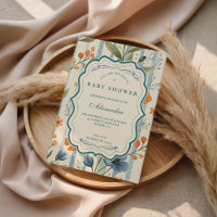 Gestreifte Wildblumen-Baby-Party