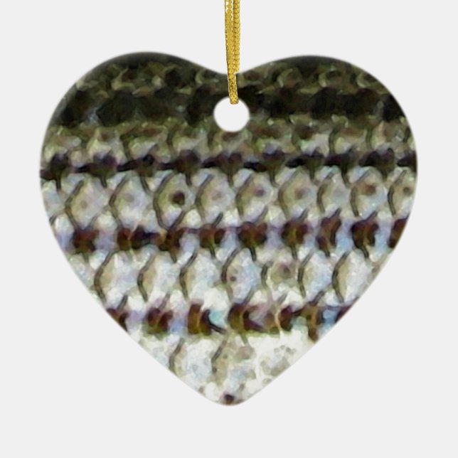 Gestreifter Bass-Fisch-Haut-Druck Keramikornament (Vorne)