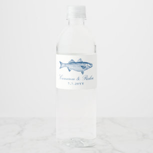 Gestreifter Bass Navy Blau Fisch Hochzeitsgunst