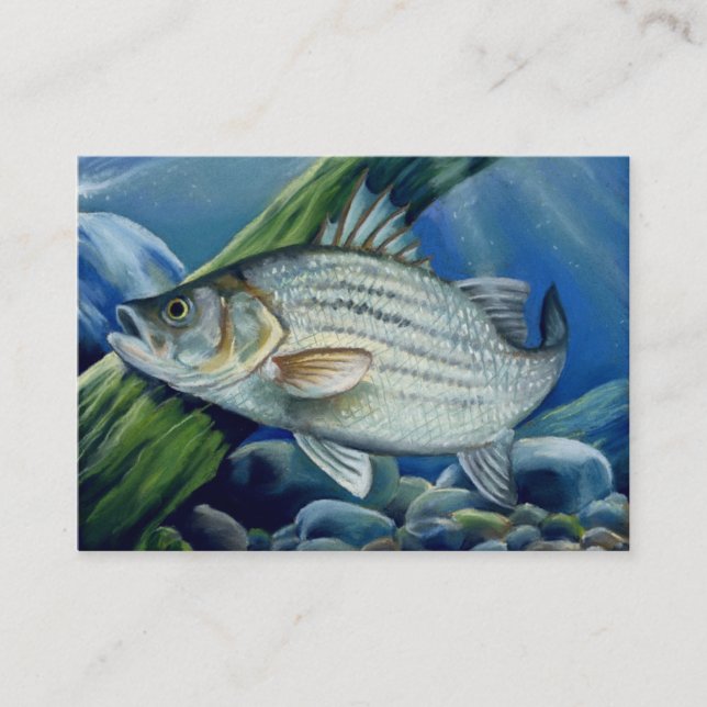 GESTREIFTER BASS Visitenkarte-Schablone Visitenkarte (Vorderseite)