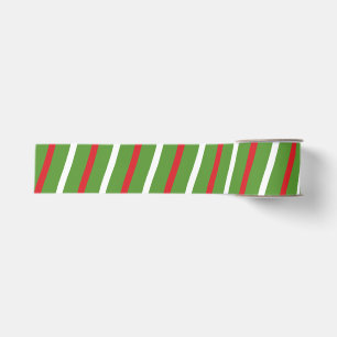 Gestreifter Candy Cane Grün Rot Weiß Ripsband