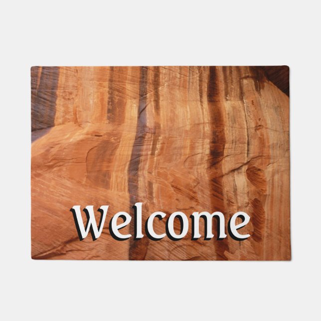 Gestreifter Felsen mit Doppelbogen Alcove II in Zi Fußmatte (Vorderseite)