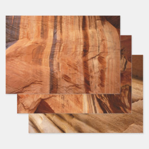 Gestreifter Felsen mit Doppelbogen Alcove II in Zi Geschenkpapier Set