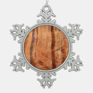 Gestreifter Felsen mit Doppelbogen Alcove II in Zi Schneeflocken Zinn-Ornament