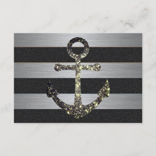 Gestreifter Hochzeit UAWG Schein-nautischanker RSVP Karte