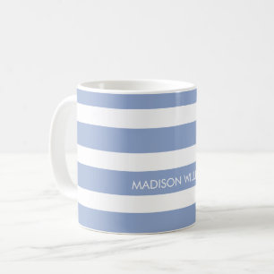 Gestreifter personalisierter Kaffeebecher Kaffeetasse