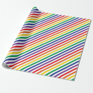 Gestreifter Regenbogen Geschenkpapier