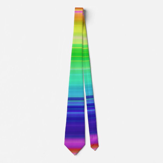 Gestreifter Regenbogen-Hintergrundverlauf Krawatte (Vorderseite)