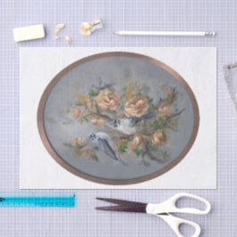Gestreifter Schwarzkopfmeise Seidenpapier