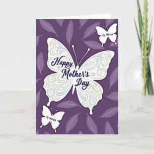 Gestreifter Schwester Schmetterling Tag Karte