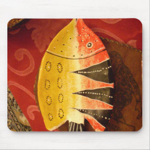 Gestreifter Sensation Tiger Barb Fisch Kunst Druck Mousepad