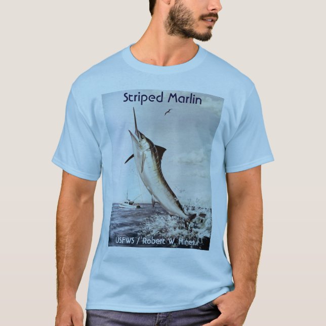 Gestreifter Speerfisch T-Shirt (Vorderseite)