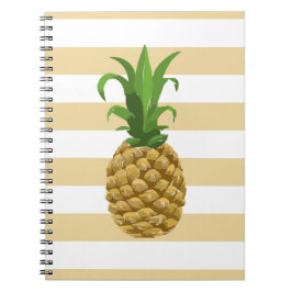 Gestreiftes Ananas-Notizbuch Notizblock