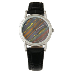 Gestreiftes Australisches Tigerauge Armbanduhr