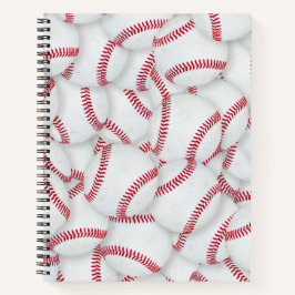 Gestreiftes Baseballs-Muster Notizbuch