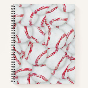 Gestreiftes Baseballs-Muster Notizbuch
