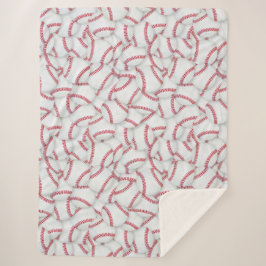 Gestreiftes Baseballs-Muster Sherpadecke